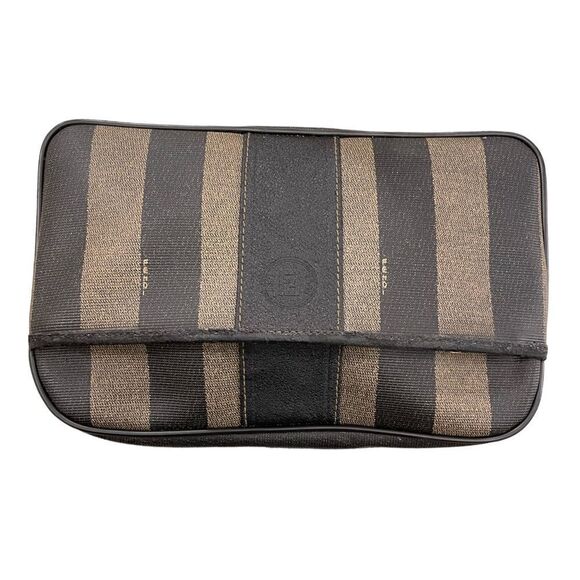 Vintage FENDI PQUIN STRIPED Clutch/Cosmetics Case - Picture 15 of 16